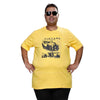 T.T. Mens Plus Size Printed Yellow Tshirts