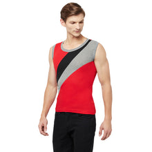T.T. Men Designer Gym Vest  Pack Of 2 Red-Blk::Navy-Sky