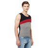 T.T. Men Designer Gym Vest  Pack Of 3 Black-Red::Grey-Red::Navy-Grey