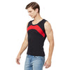 T.T. Men Designer Gym VestPack Of 2 Black-Red::Navy-Sky