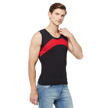 T.T. Men Designer Gym Vest  Pack Of 2 Black-Red::Navy-Sky