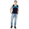 T.T. Men Designer Gym Vest  Pack Of 2 Black-Red::Navy-Sky