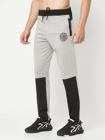 Hiflyers Mens Grey  Regular Fit Cut & Sew Sports Trackpant( 4 Way Strachable)