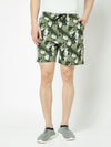 T.T. Mens Cotton Blend Regular Fit  Printed Bermuda Shorts With Zipper Pack Of 2  Green-Grey
