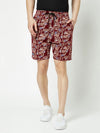 T.T. Men Cool Printed Bermuda Shorts With Zipper Pack Of 2  Brown-Maroon