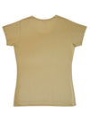 T.T. Women Solid Regular Fit Poly Round Neck Tshirts -Beige