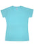 T.T. Women Solid Regular Fit Poly Round Neck Tshirts -Aqua