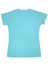 T.T. Women Solid Regular Fit Poly Round Neck Tshirts -Aqua