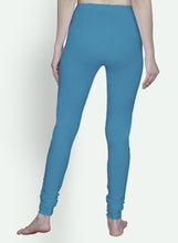 T.T. Women Solid Chudidar Cotton Lycra Cool Leggings -Baby Blue