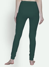 T.T. Women Solid Chudidar Cotton Lycra Cool Leggings -Military Green