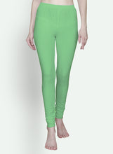 T.T. Women Solid Chudidar Cotton Lycra Cool Leggings -Pista Green