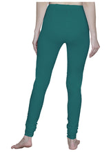 T.T. Women Solid Chudidar Cotton Lycra Cool Leggings -Emerald Green