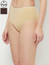 T.T. Women Desire Plain Cotton Spandax Panty Pack Of 2 Skin::Brown