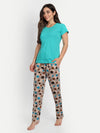 HiFlyers Women Comfort Fit Polka Dot Print Cotton Pyjama