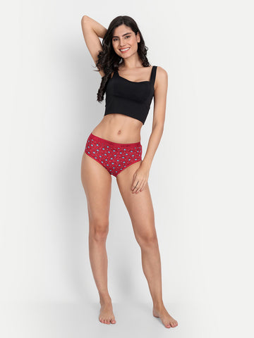 Basic Hosiery Women's Cotton Mid Waist Printed Panty Briefs at Rs 50/piece  in New Delhi
