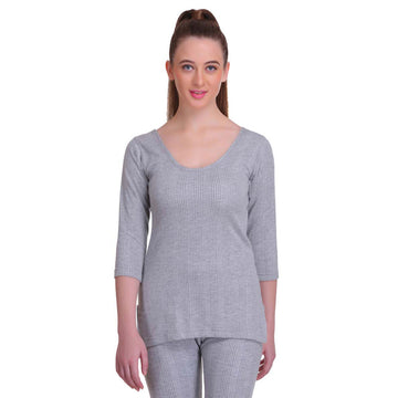 T.T. Women Hotpot Elite 3/4Th Slip Thermal - Grey Melange