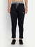 HiFlyers Women Comfort Fit Navy Solid Pure Cotton Track Pants