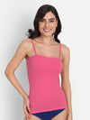 T.T. Women Desire Pink Solid Tailored-Fit Spaghetti Top