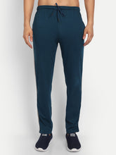 T.T. Cool Men Air Force Blue Side Striped Detail Cotton Track Pants