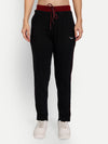 HiFlyers Women Comfort Fit Black Solid Cotton Track Pants