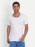 T.T. Men Interlock Half Sleeve Pack of 2 White Pure Cotton Vest