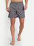 HiFlyers Grey Printed Pure Cotton Boxer Shorts