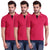 Mens Polo Fuschia T-Shirt