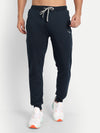 Hiflyers Men Navy Slim Fit Solid Terry Joggers