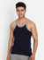 T.T. Men Titanic Pure Cotton Navy Gym Vest