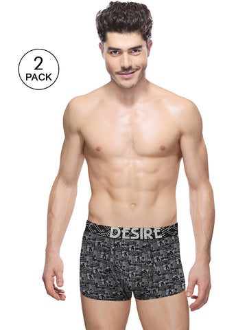 T.T. Men Desire Printed Mini Trunks Pack Of 2 Assorted