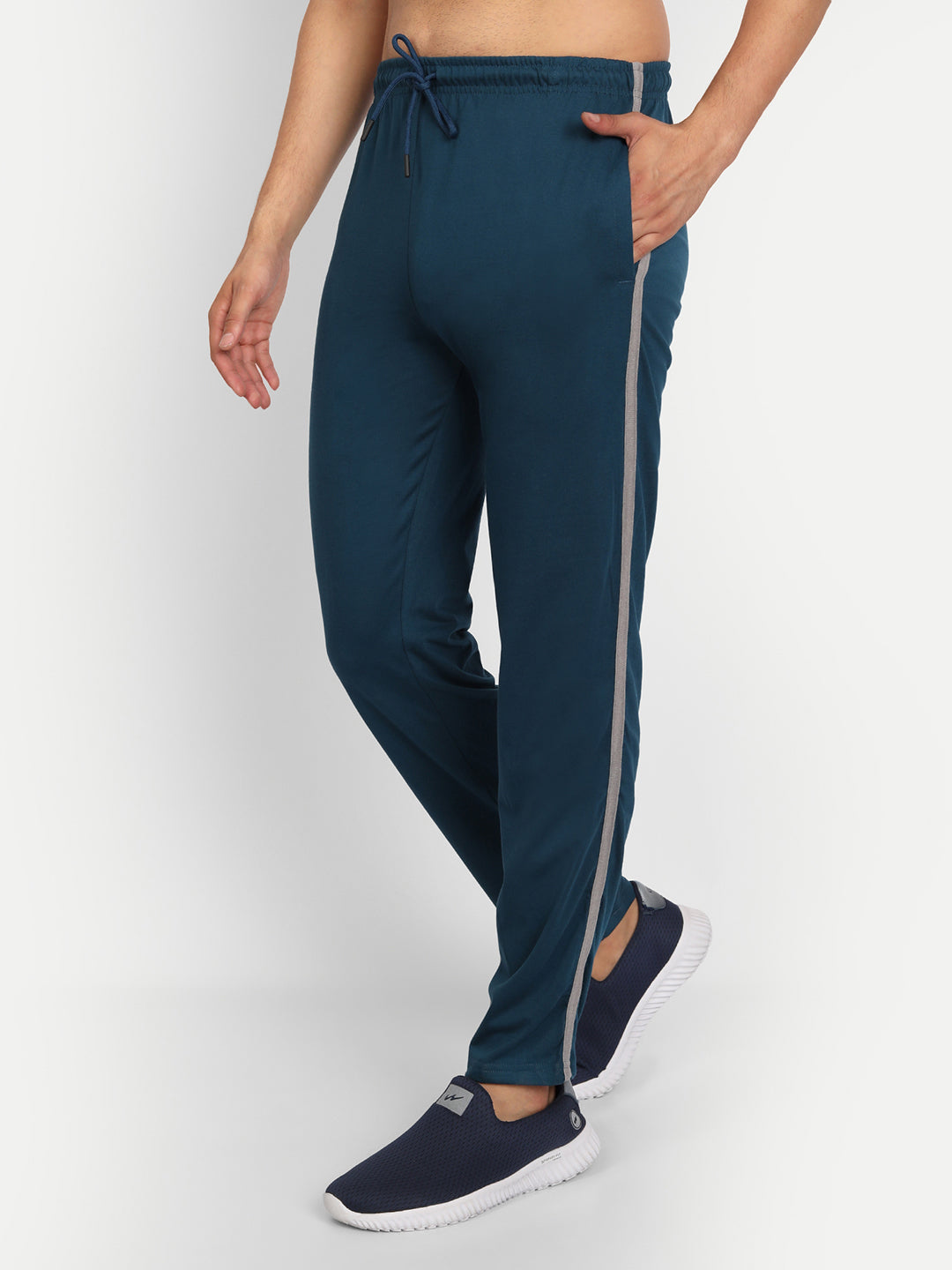 Pack of 2 Men's Cotton Track Pants (Black & Blue) – Shopperfab