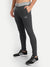 HiFlyers Men Slimfit Self Design Trackpant Anthra Melange