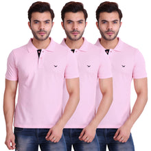 HiFlyers Men T-Shirts Polo Pink Pack Of 3