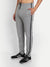 T.T. Cool Men Grey Side Striped Detail Cotton Track Pants