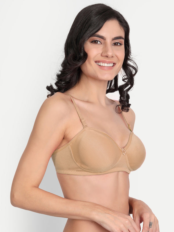 T.T. Women Desire Beige Bra with Extra Strips