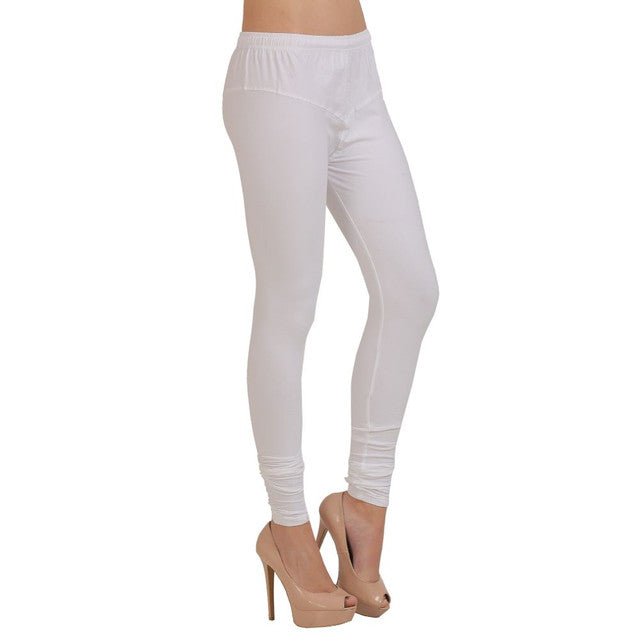 Buy Off White Leggings for Women by TAG 7 Online | Ajio.com