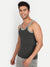 T.T. Men Titanic Charcoal Grey Pure Cotton Gym Vest