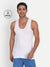 T.T. Men Interlock White Pack of 3 Innerwear Vests