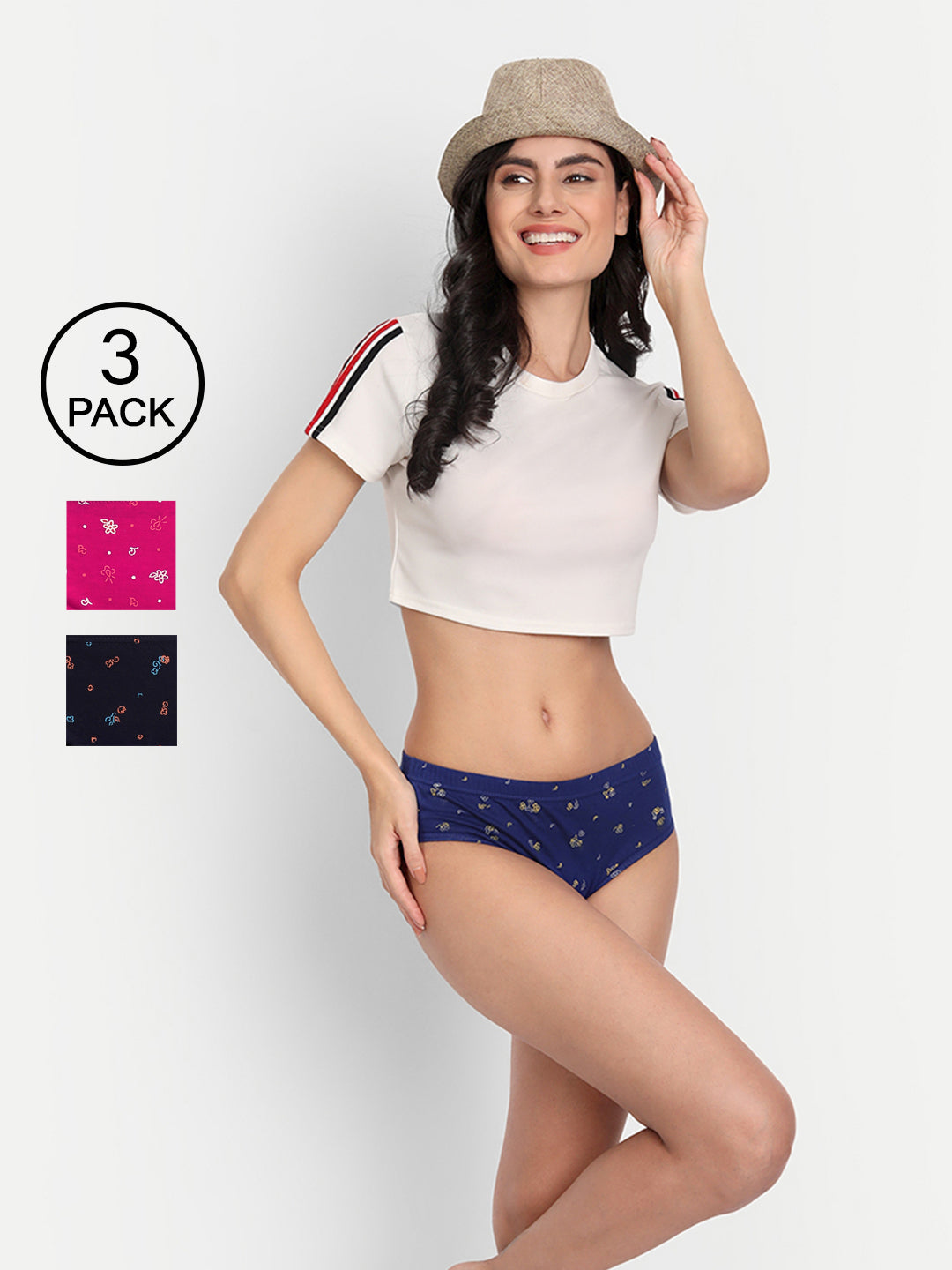 Buy Women Elastic Panty (Pack Of 3) Combo Offer: TT Bazaar