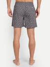 HiFlyers Grey Printed Pure Cotton Boxer Shorts