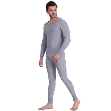 T.T. Men Hotpot Elite Thermal Set-Grey Melange