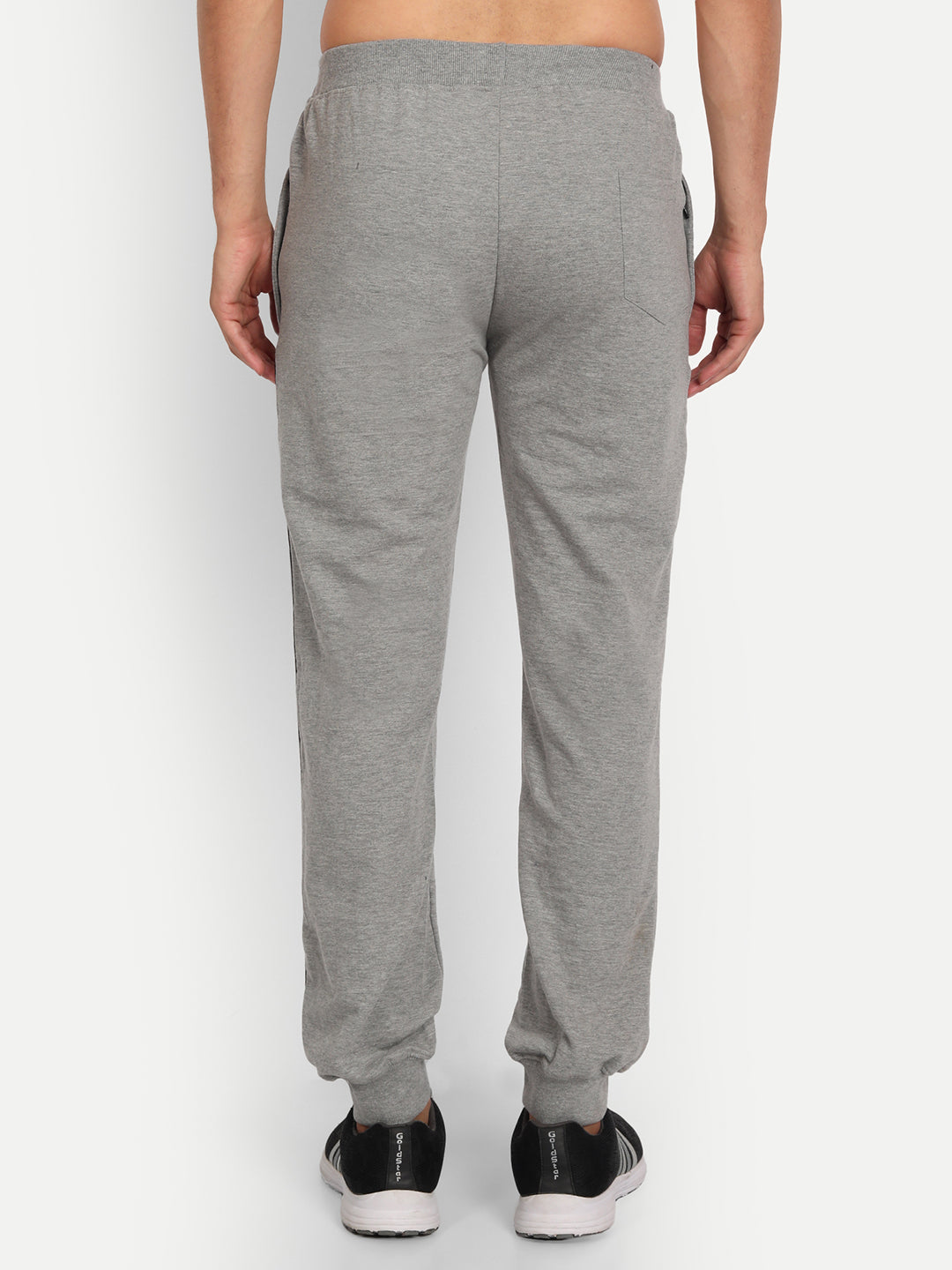 Premium jogging trousers with lots of details in grey / melange