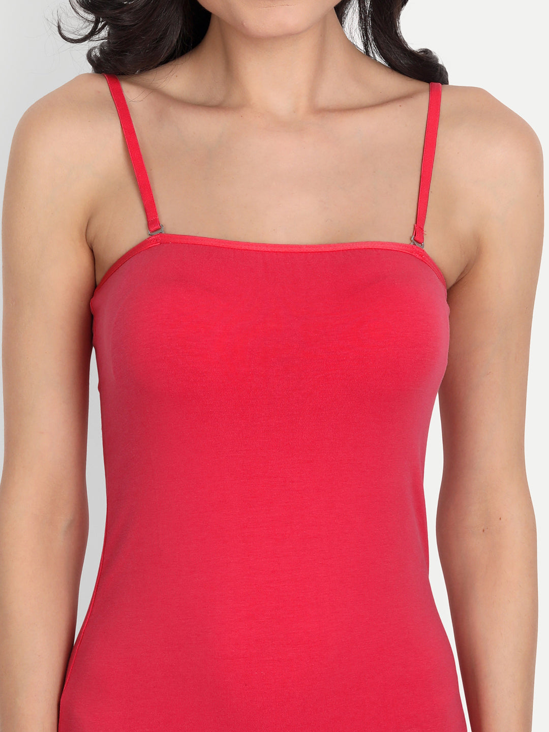 T.T. Women Desire Red Solid Tailored-Fit Spaghetti Top
