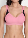 T.T. Women Soft Light Pink Cut N Sew Solid Sports Bra