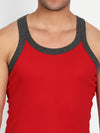 T.T. Men Solid Pack Of 5 Gym Vest Assorted