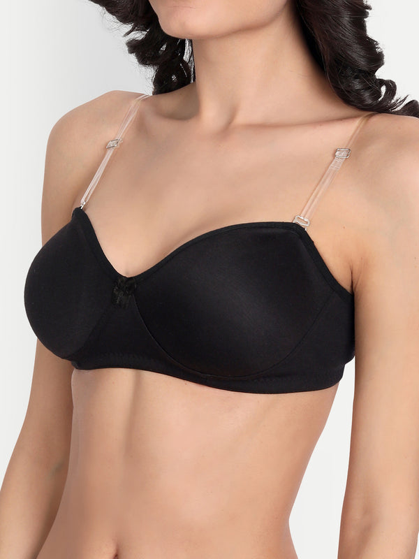 T.T. Women Desire Black Bra with Extra Strips