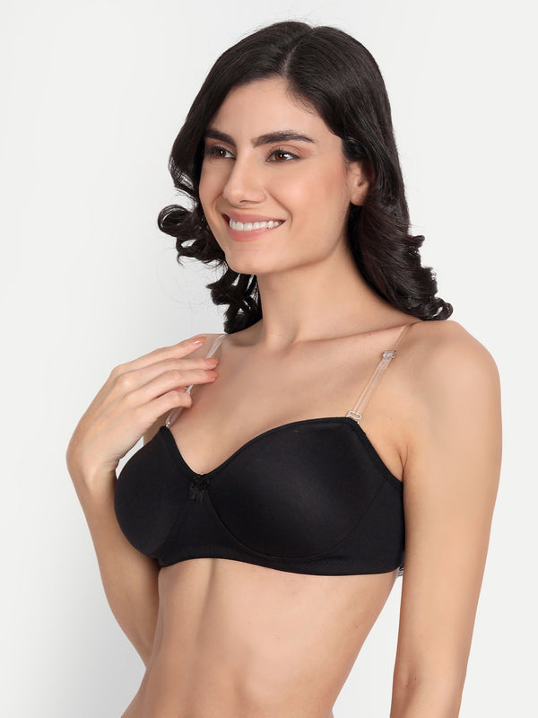 T.T. Women Desire Black Bra with Extra Strips