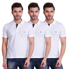 HiFlyers Men T-Shirts Polo White Pack Of 3