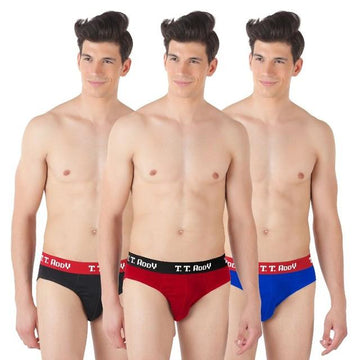 T.T. Mens Addy Brief Pack Of 3 Multicolor-3