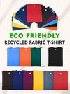 T.T. Men's Solid Eco Friendly (Cotton Rich) Recycled Fabric Regular Fit Round Neck T-Shirt-White